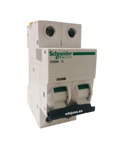 MCB circuit breaker 2 poles 40A (2x40A) IC60N C 6kA - Schneider