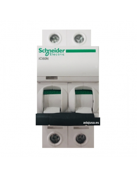 MCB circuit breaker 2 poles 50A (2x50A) IC60N C 6kA - Schneider