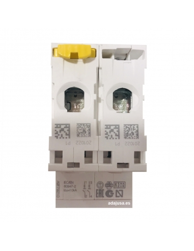 MCB circuit breaker 2 poles 50A (2x50A) IC60N C 6kA - Schneider