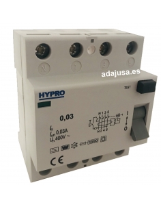 Differential 4 poles 40A 30mA Superimmunized 10kA