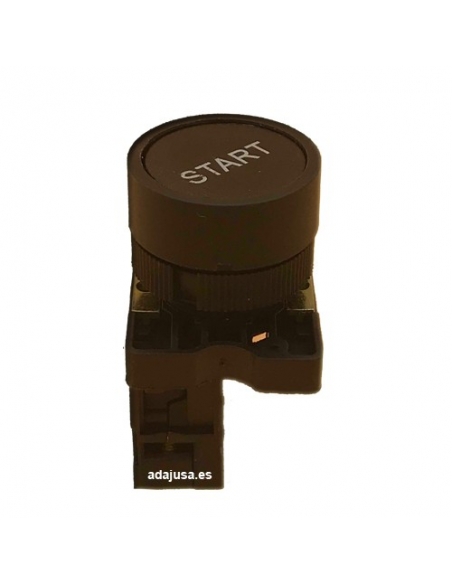 Pulsante nero con scritta "START" open contact (NO) full - OUTLET