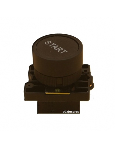 Pulsante nero con scritta "START" open contact (NO) full - OUTLET