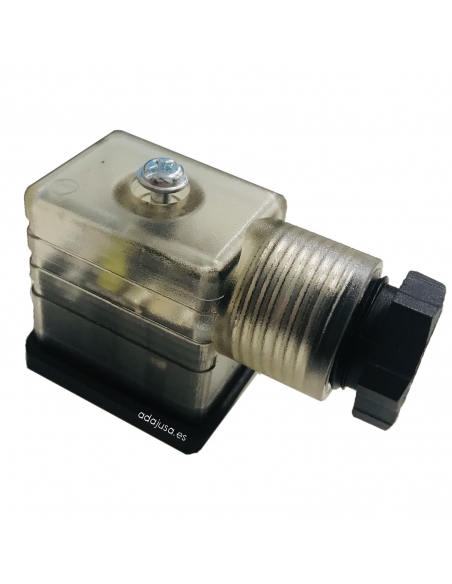 Connettore elettrovalvola misura 30 con VDR 24V e led - ADAJUSA