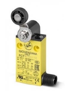 Leva di fine corsa con ruota Serie FCT con connettore M12 - Giovenzana