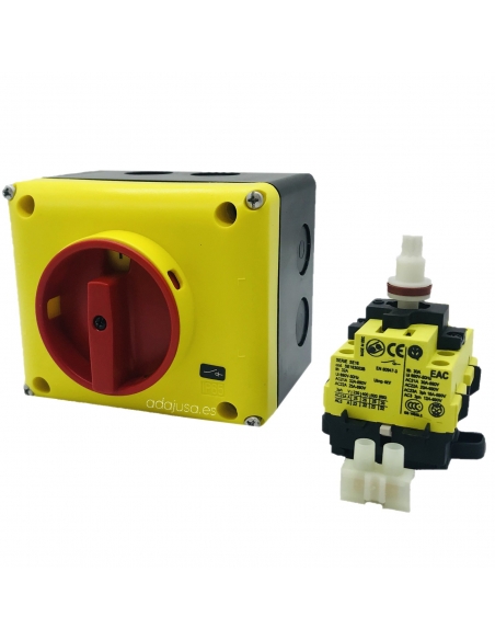 Box con interruttore trifase 25A (3 poli) giallo-rosso - Giovenzana