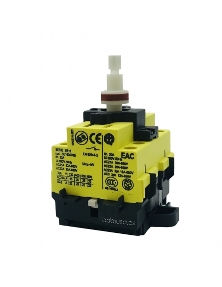 Box con interruttore trifase 32A (3 poli) giallo-rosso - Giovenzana