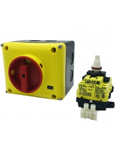 Box con interruttore trifase 25A (3 poli) giallo-rosso - Giovenzana 2