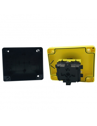 Box con interruttore trifase 25A (3 poli) giallo-rosso - Giovenzana