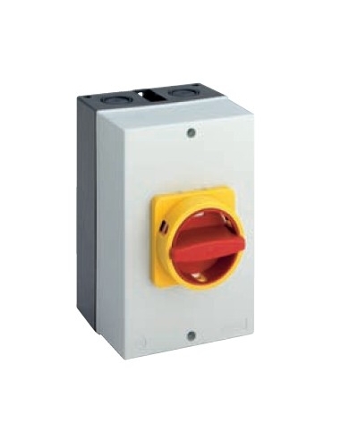 Box with three-phase switch 20A yellow-red control