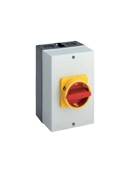 Scatola con interruttore trifase 20A controllo giallo-rosso