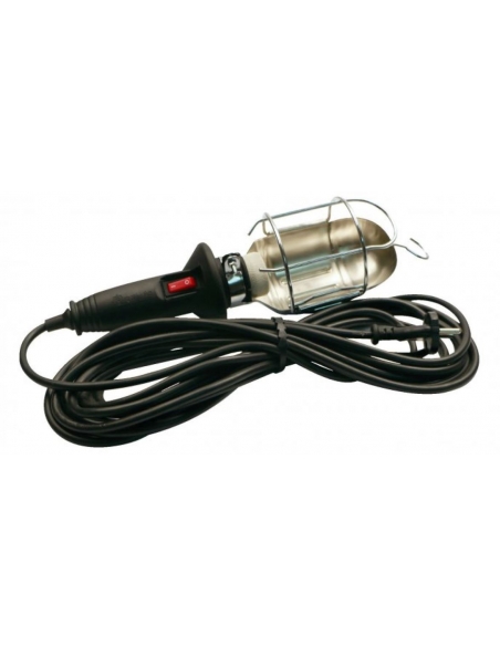 Lampada portatile per lampadine E27 con interruttore a cavo 7,5 m