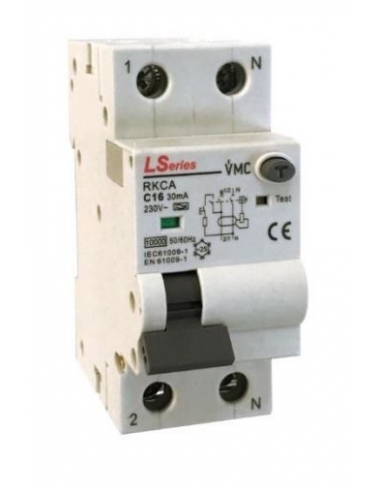 MCB circuit breaker Differential 10A 300mA Class A - LS