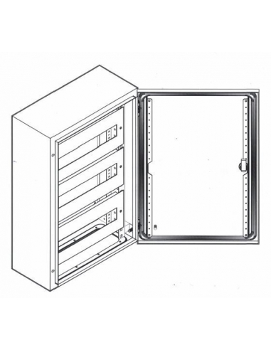 Telaio 18 moduli 2 file 400x300 Lamiera - ASJD
