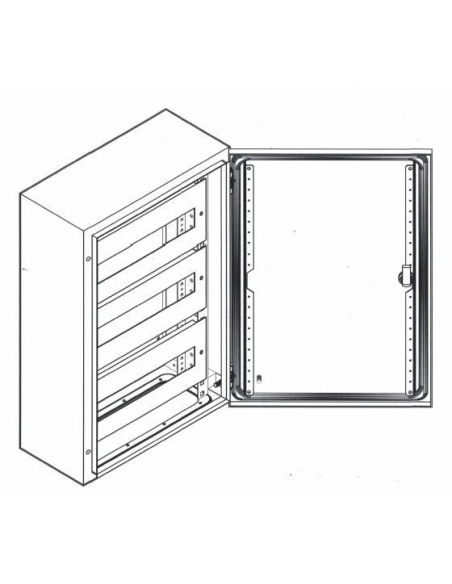 Telaio 18 moduli 2 file 400x300 Lamiera - ASJD