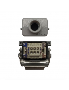Connettore multipolare completo 6 poli e uscita verticale a terra incassata Pg16 2