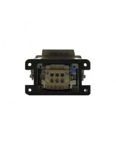 Full multipolar connector 6 poles and recessed ground vertical output Pg16