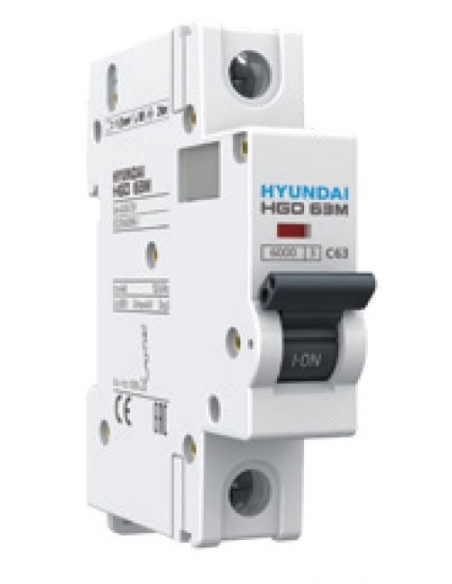 1 Pole 50A Hyundai MCB circuit breaker Switch HGD63-M1P050C | ADAJUSA