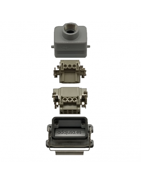 Connettore multipolare completo 6 poli e uscita verticale a terra incassata Pg16