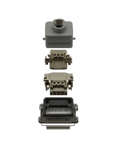 Connettore multipolare completo 6 poli e uscita lato terra incassata Pg16 2