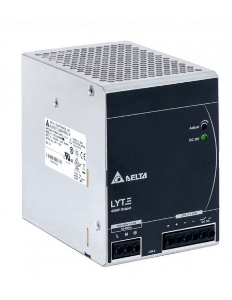 Alimentatore 24Vdc 20A guida DIN serie Lyte