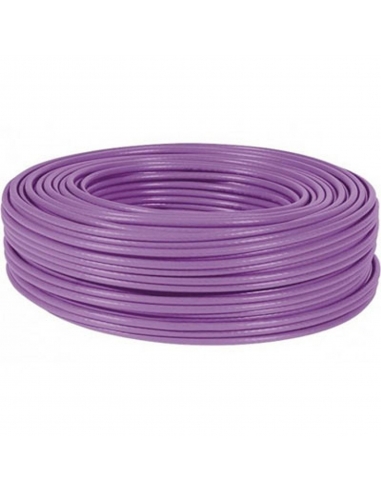 Flexible unipolar cable roll 0.75 mm violet color 100m