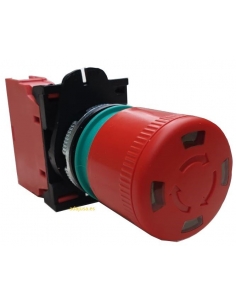 Pulsante di emergenza testa 30mm con indicazione NC - Giovenzana 2