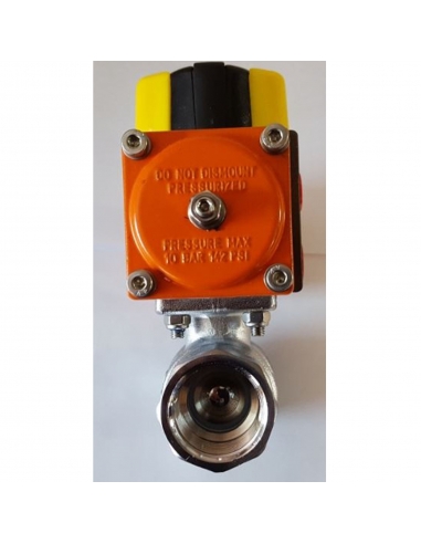 Valvola 1/4 a 2/2 vie con attuatore rotativo pneumatico