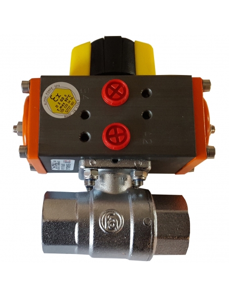 Valvola 1/4 a 2/2 vie con attuatore rotativo pneumatico