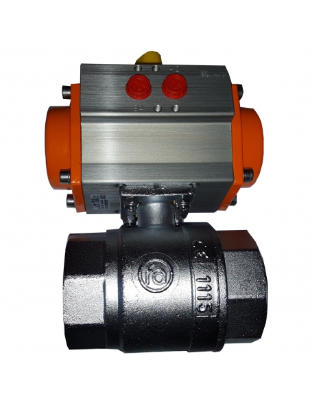 Valvola 1/4 a 2/2 vie con attuatore rotativo pneumatico