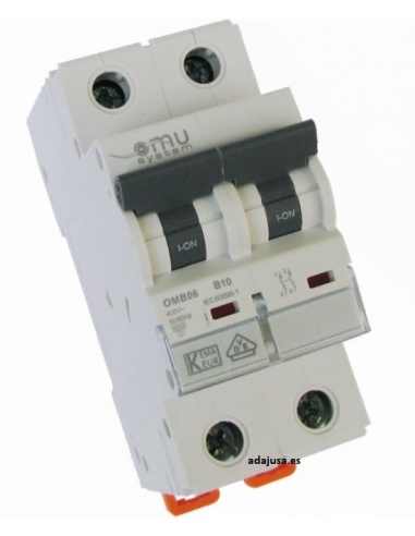 MCB circuit breaker 2 poles 32A OMU adajusa OMB06232C