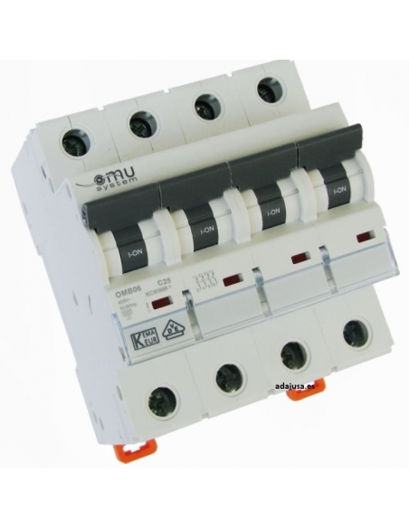 OMU magnetotermico a 4 poli 50A adajusa OMB06450C