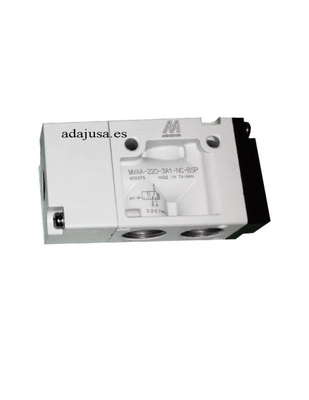 Valvola monostabile a 3 vie 1/4 (NO) - Mindman - ADAJUSA