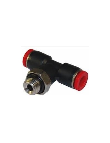 Fast T-fitting plastic tube diameter 6 center M5- Metal Work - adajusa.es