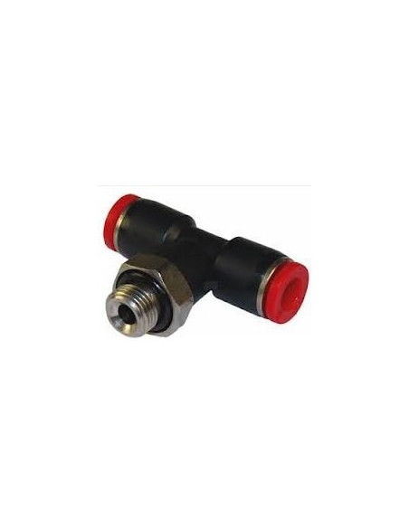 Fast T-fitting plastic tube diameter 6 center M5- Metal Work - adajusa.es