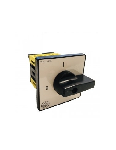 4-pole disconnector switch 25a 48x48mm black - Giovenzana