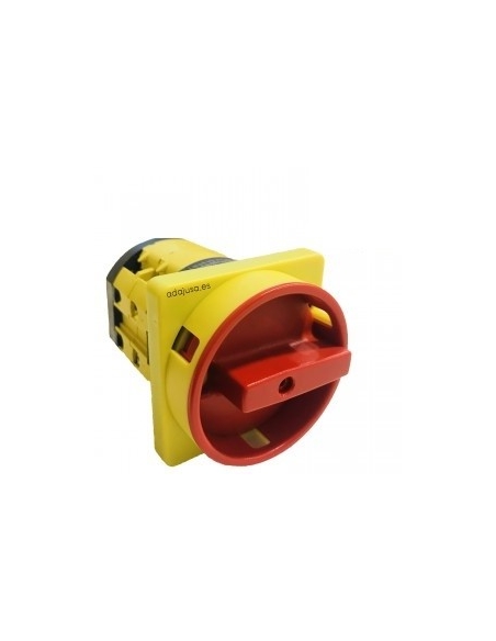 3-pole cam switch 40a 67x67mm yellow-red plate - Giovenzana adajusa