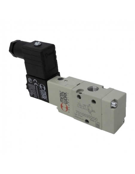 1/8 3-way monostable solenoid valve 24Vac - Metal Work - ADAJUSA