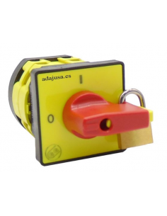 Interruttore a camme 40A Giovenzana per piastra di comando frontale 48x48mm leva rossa con blocco | ADAJUSA | prezzo