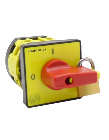 Cam switch 3-pole  40a 48x48mm red lever with lock - Giovenzana