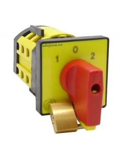 Interruttore inverter monofase full 20A serratura rossa 48x48 - Giovenzana