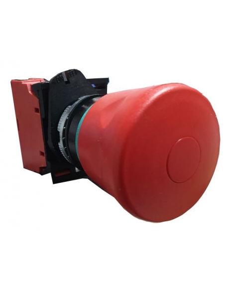 Pulsante di emergenza testa 40mm altezza PPFN1P4C contatto chiuso NC - Giovenzana