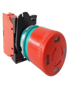 Pulsante di emergenza testa 30mm con indicazione NC - Giovenzana