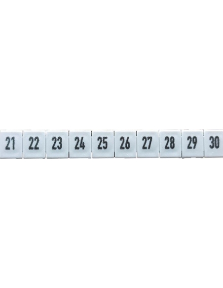 Striscia di 10 marcatori terminali DEK 5 FWZ 21-30 Weidmuller - ADAJUSA