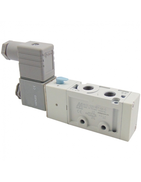 Elettrovalvola 1/8 bobina monostabile a 5 vie 230Vac - Mindman - ADAJUSA
