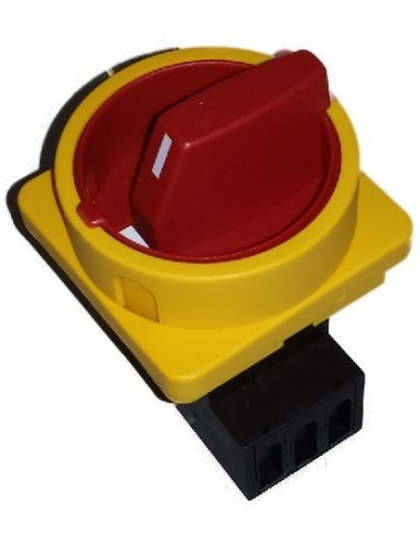 Interruttore trifase 40A Manopola giallo-rossa Size 67