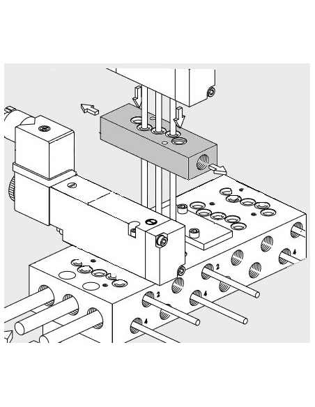 Kit di regolazione scarico semplice 1/8 serie 70 Metal Work - ADAJUSA