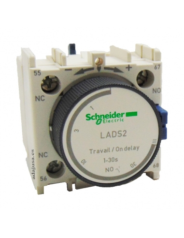 Timer to contactor 1-30 sec delay to LADS2 connection Schneider / Adajusa