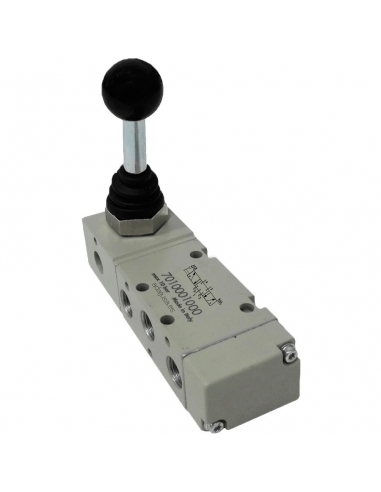 Manual lever valve 1/2 5/3 fixed closed centers Metal Work - ADAJUSA