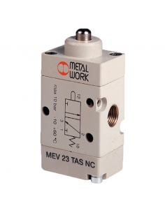 Fine gara pneumatico 1/8 puntone a 3 vie Metal Work - ADAJUSA