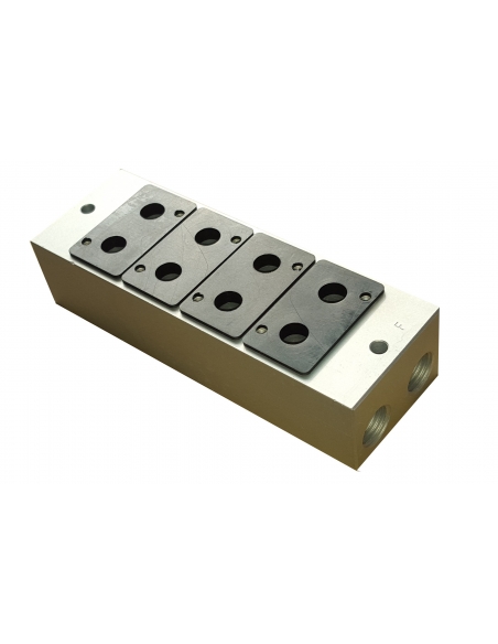 Multiple base for 3/8 3-way valves Mindman 300 series - ADAJUSA